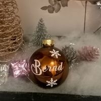 Weihnachtskugel (Glas) mit Namen Bernd personalisiert