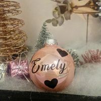 Weihnachtskugel (Glas) mit Namen Emely personalisiert