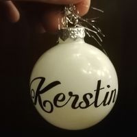 Weihnachtskugel (Glas) mit Namen Kerstin personalisiert