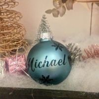 Weihnachtskugel (Glas) mit Namen Michael personalisiert