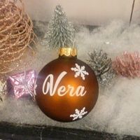 Weihnachtskugel (Glas) mit Namen Vera personalisiert